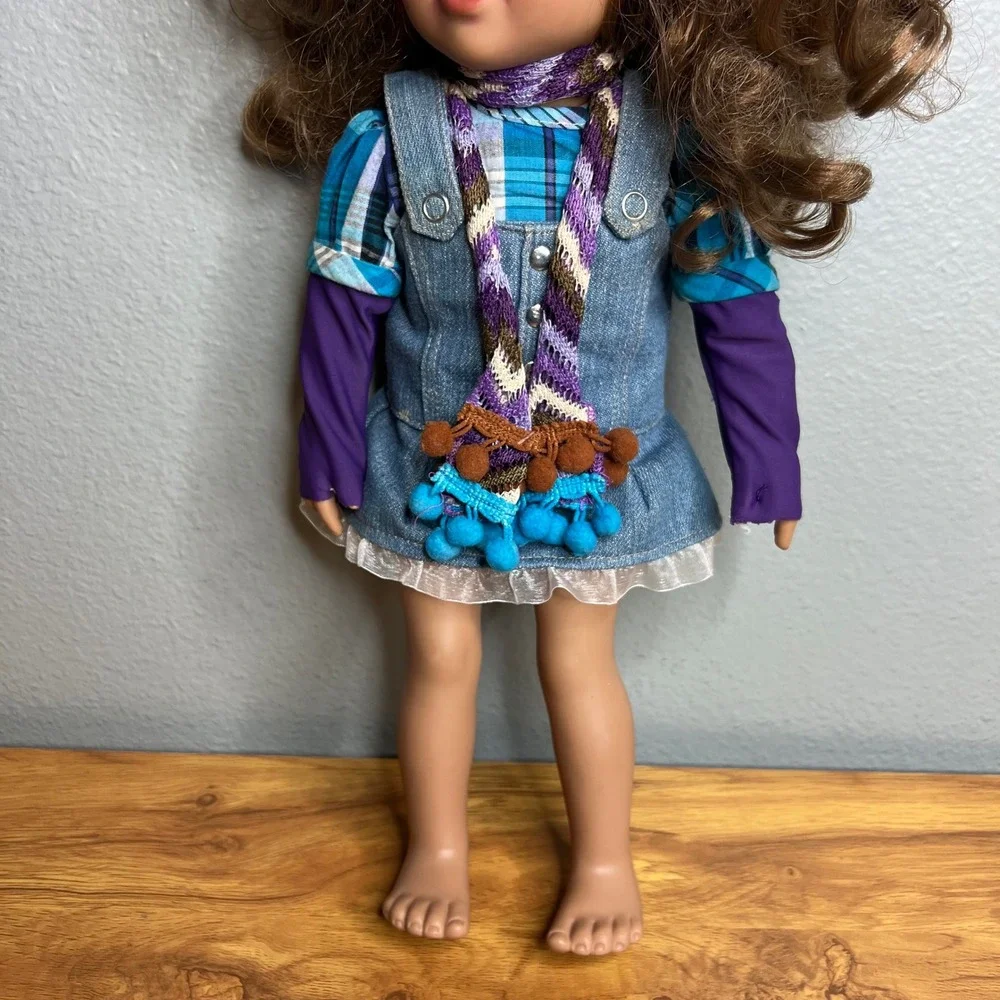 Adora Amazing Girls Ava Doll Dressed Brown Hair‎ Scarf 18